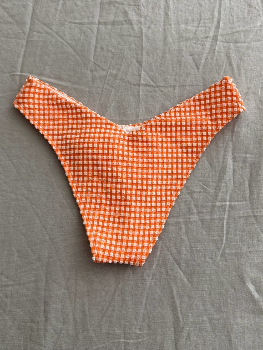 Abercrombie & Fitch Orange Gingham Bikini Bottom - Picture 6 of 6